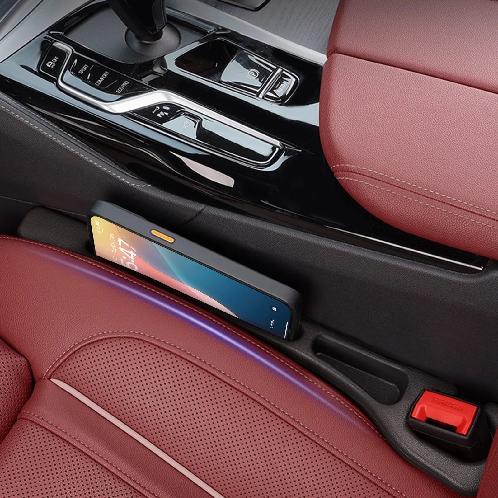 Universal Car Seat Gap Filler, Seat Side Gap Filler with Organizer- 2 pack