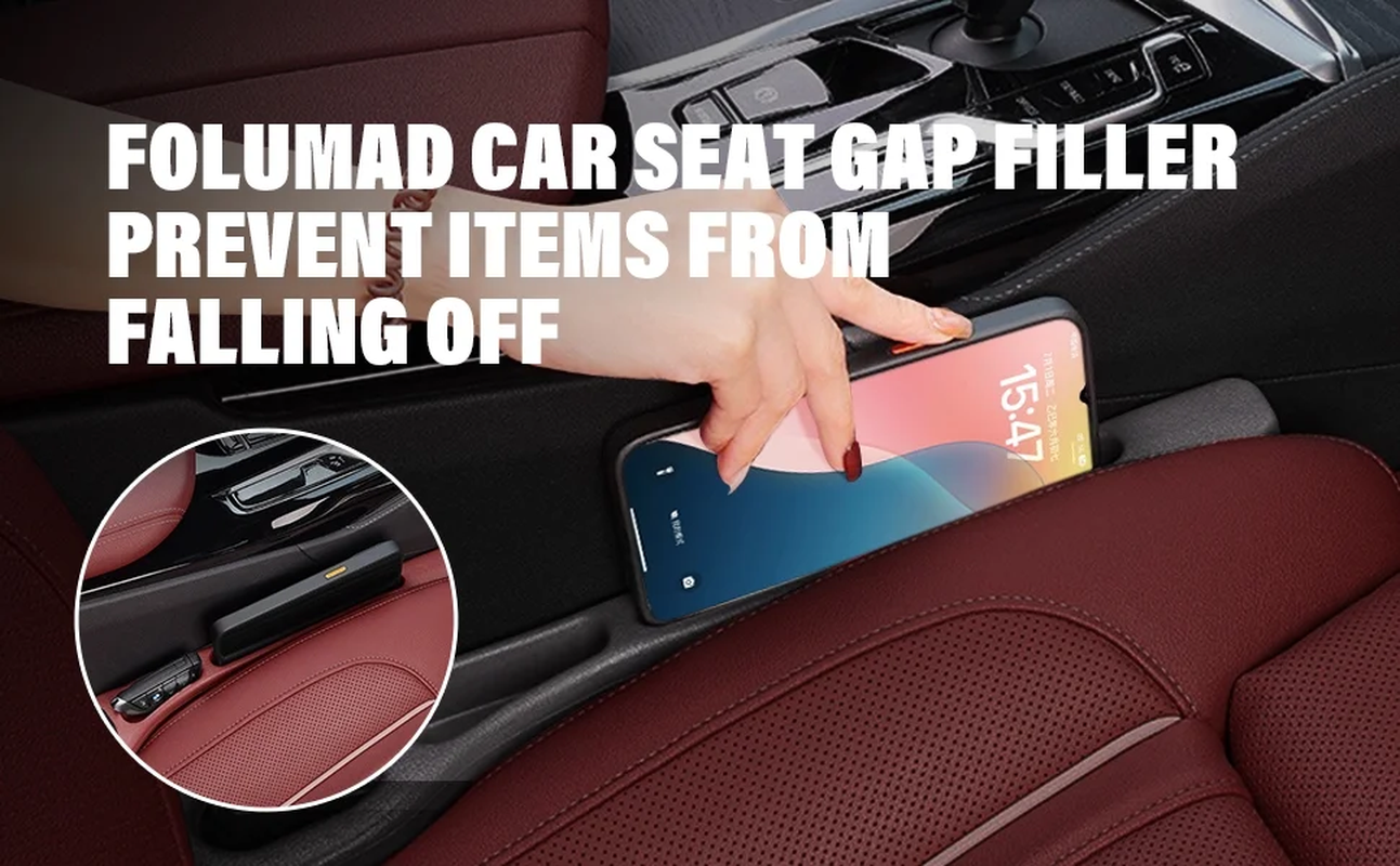 Universal Car Seat Gap Filler, Seat Side Gap Filler with Organizer- 2 pack