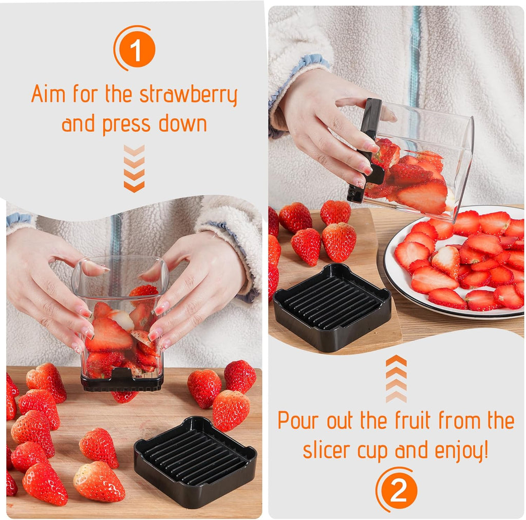 Fruit & Veggie Slicer Cup – Cutter for Banana, Egg, Grape – Portable & Safe